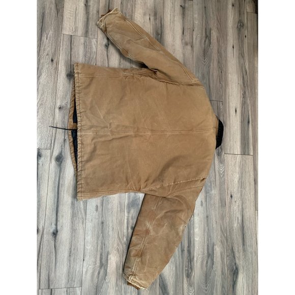 Carhartt Men Vintage C26 BRN 2XL Regular Barn Coat Tan Brown Quilted Arctic Togg - Picture 13 of 16